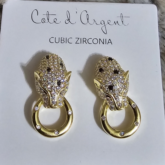 Cote d'argent Leopard Earrings - Picture 4 of 6